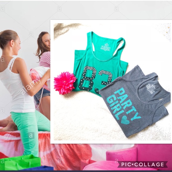 Pillow Fight PJ Racerback Tank Top Set - Picture 1 of 8